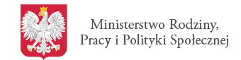 logo Ministerstwa Rodziny, Pracy i Polityki Społecznej - herb Polski z nazwą Ministerstwa
